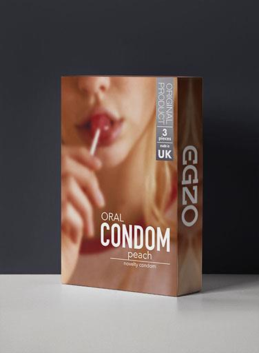 Prezerwatywy EGZO Oral condom PEACH 3pc