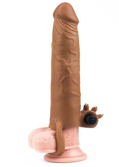 Add 3″ Vibrating Penis Sleeve Brown