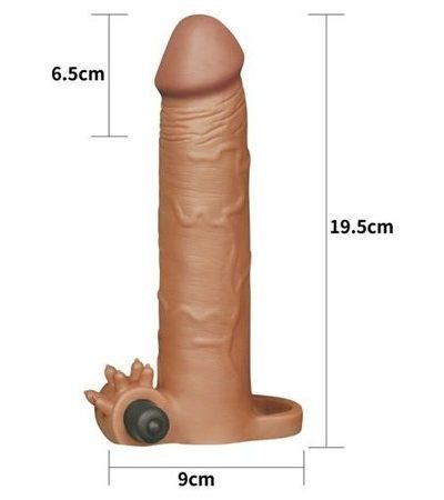 Add 3″ Vibrating Penis Sleeve Brown