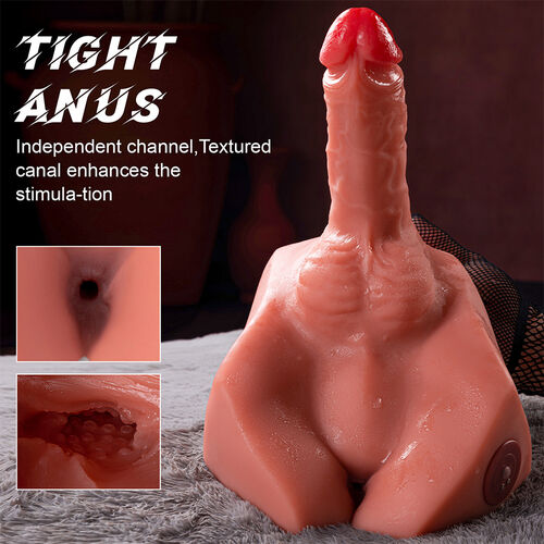XISE - MICHAEL REALISTYCZNY DILDO I MASTURBATOR ODBYTU Z WCISKANIEM 15 CM - obrazek 4