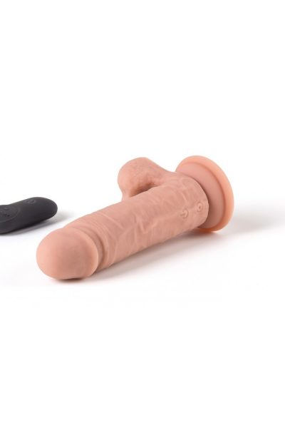 REALISTIC VIBRATOR „”R12″” FLESH 14.4CM W/ REMOTE CONTROL
