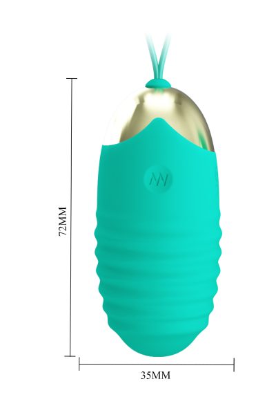Party Up jajeczko wibrujące silikonowe sterowane zdalnie ładowane usb kolor turkusowy Ian
