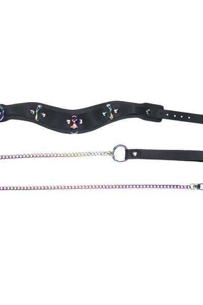 Venice Collection – Collar with Leash – Black