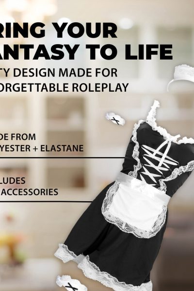 French Maid Costume S/M Black