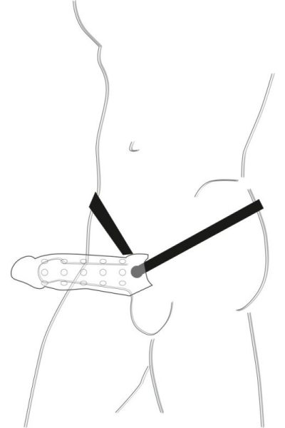 Przedłużka Extension ze strap on przezroczysta