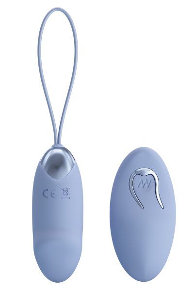 Party Up jajeczko wibrujące silikonowe sterowane zdalnie ładowane usb kolor niebieski Ivan