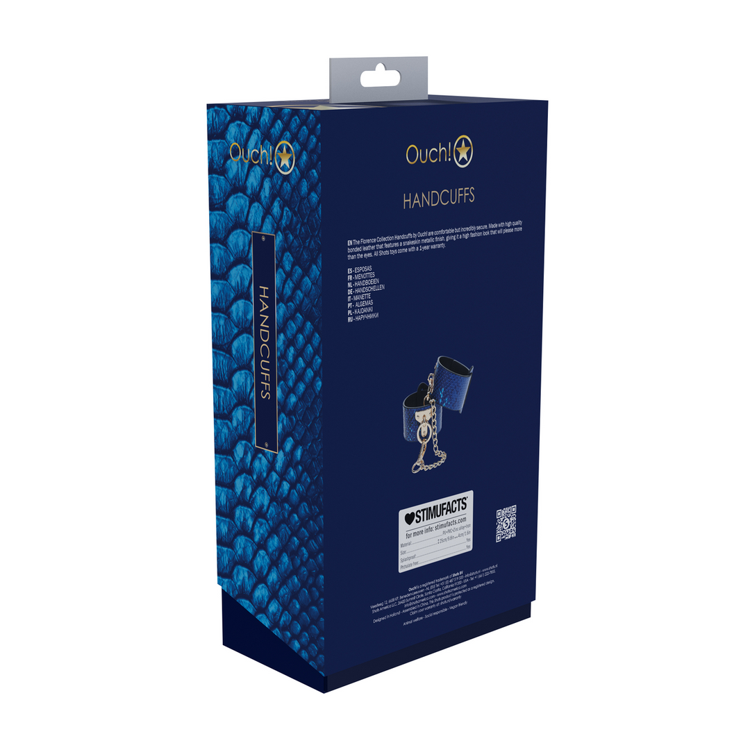 Florence Collection - Handcuffs - Blue - obrazek 4