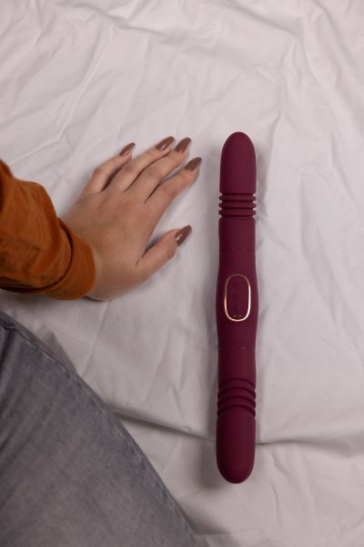 Double-Sided Thrusting Vibrator – Merlot Grape