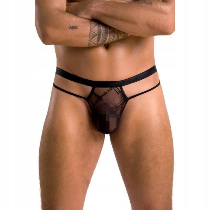 029 THONG COLLIN black S/M - Passion - obrazek 5