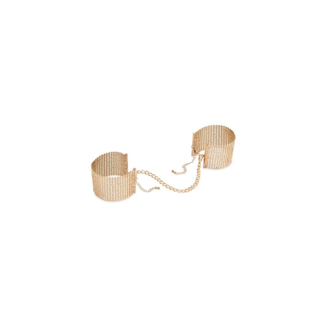 Bijoux Indiscrets - Gold metallic mesh handcuffs - obrazek 6