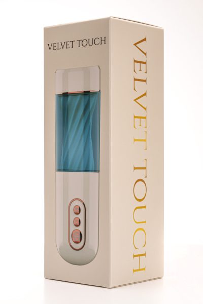 Velvet Touch masturbator z wibracją ssaniem cyberskóra ładowany usb biały