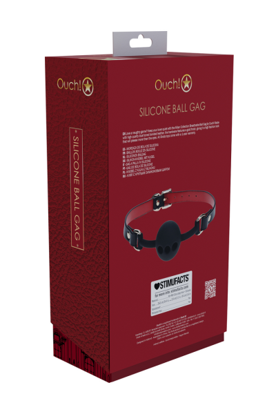 Milan Collection – Silicone Ball Gag – Black/Red