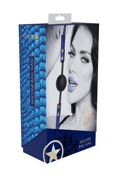 Florence Collection Silicone Ball Gag Blue