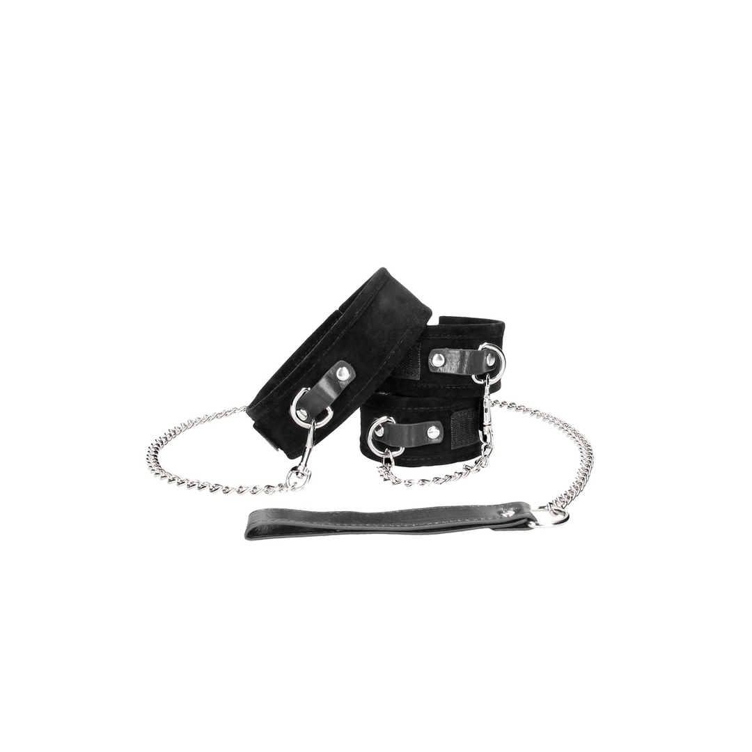 Velcro Collar with Leash and Handcuffs - obrazek 4