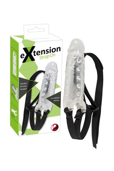 Przedłużka Extension ze strap on przezroczysta
