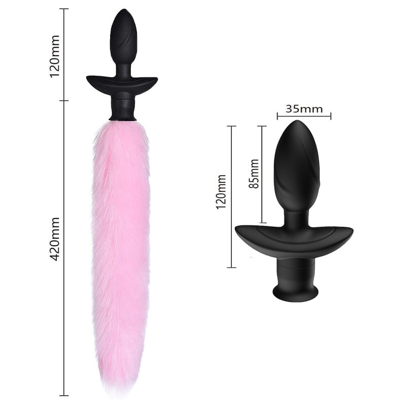 Wibrujący Korek Analny z Realistycznie Ruchomym Ogonem - obrazek 5
