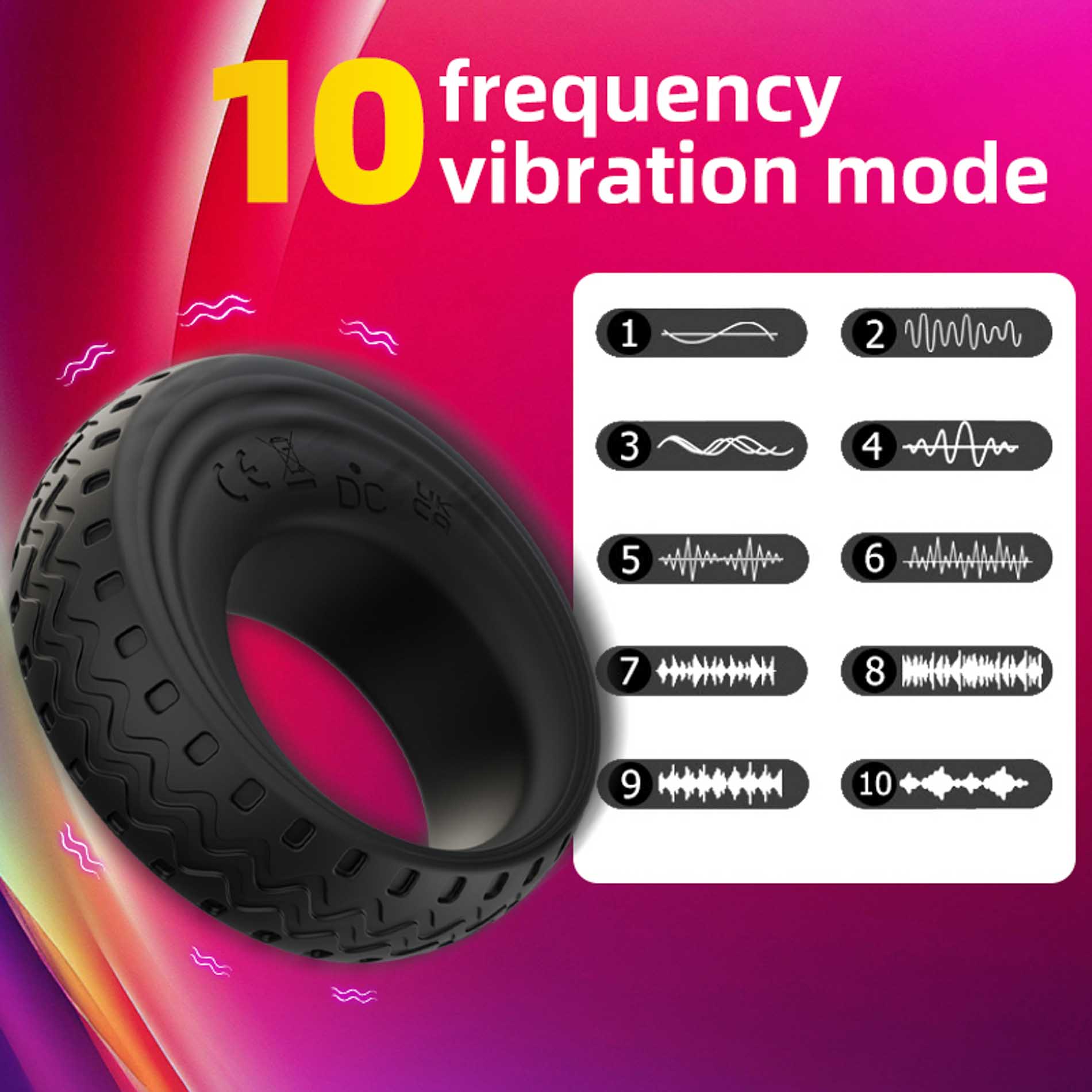 App-Controlled Vibrating Cock Ring - obrazek 6