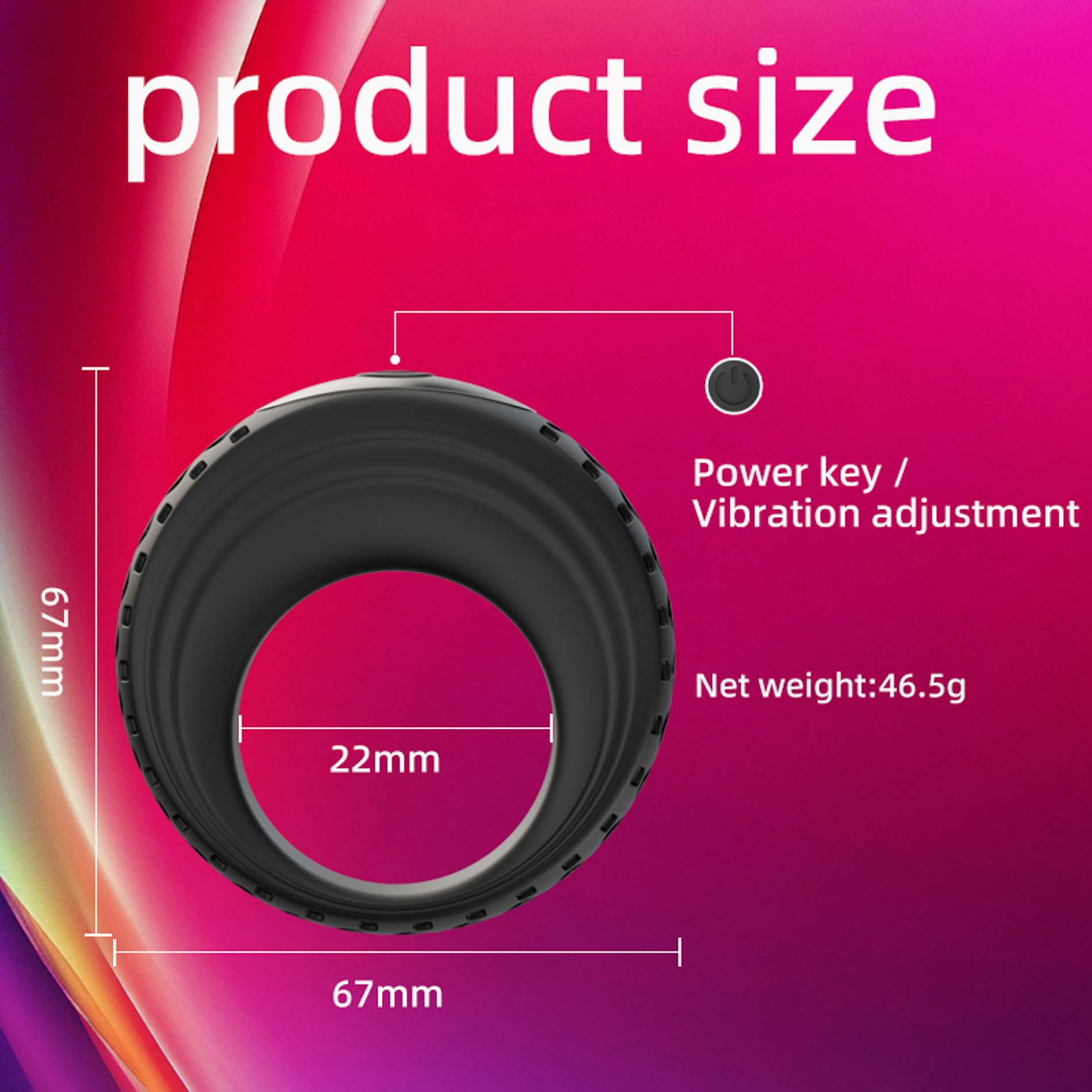 App-Controlled Vibrating Cock Ring - obrazek 4