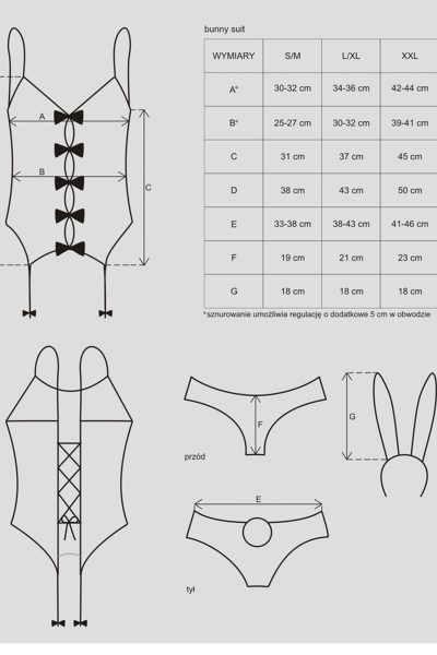 Bielizna-Bunny suit kostium L/XL