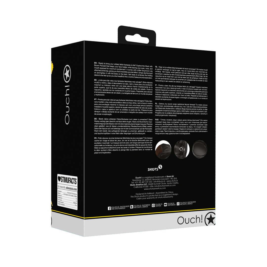 Maska Anatomiczna z Brown Kucykiem - obrazek 4