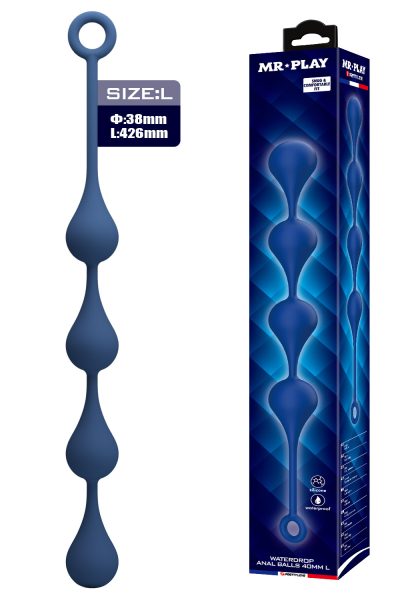 MR. PLAY Waterdrop Anal Balls – 42.6 cm L