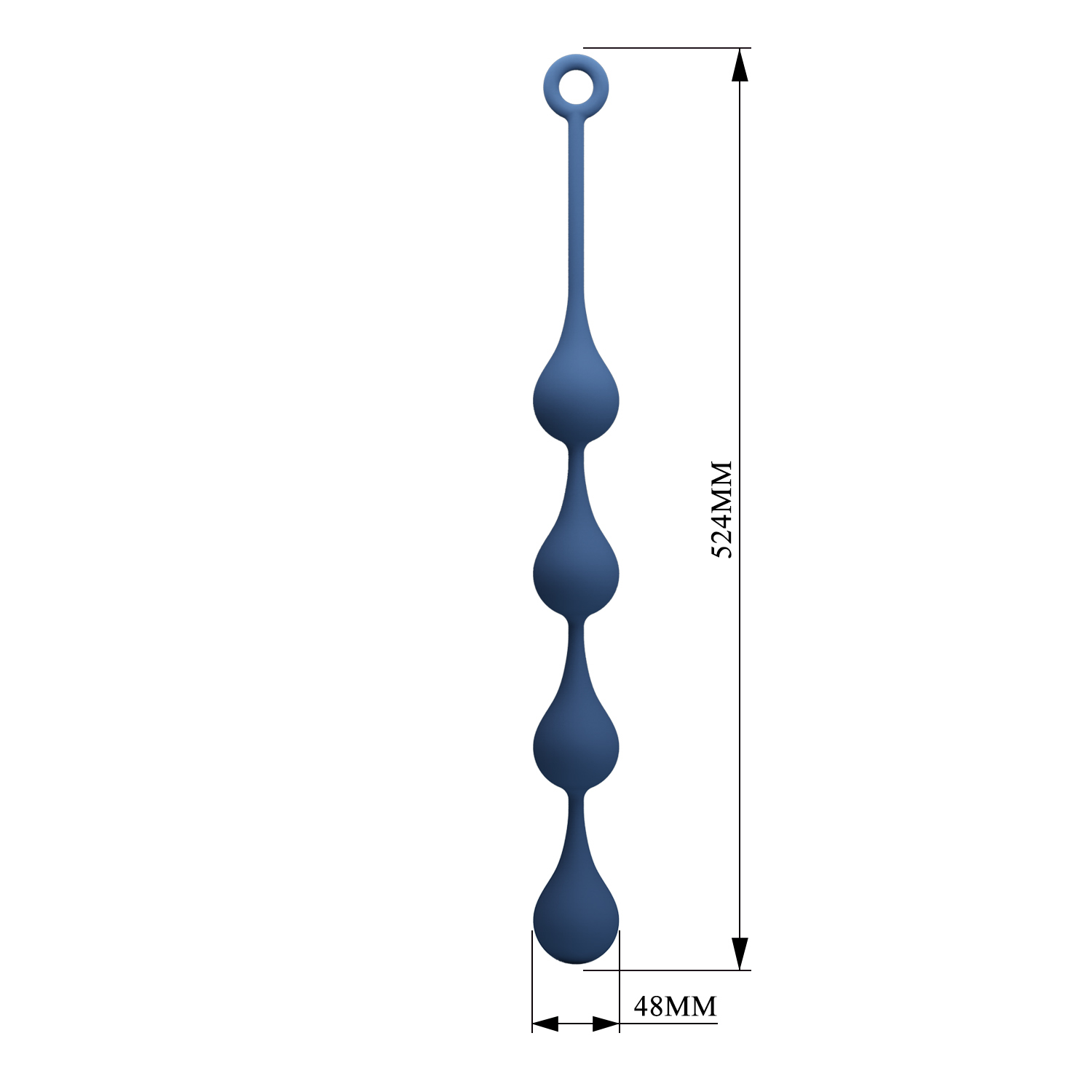 MR PLAY Waterdrop Anal Balls – 52.5 cm XL - obrazek 3