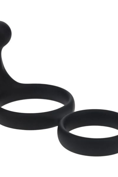 Silicone Double Cockring with Anal Stimulator