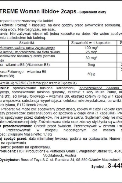 Supl.diety-eXXtreme Libido caps woman 2