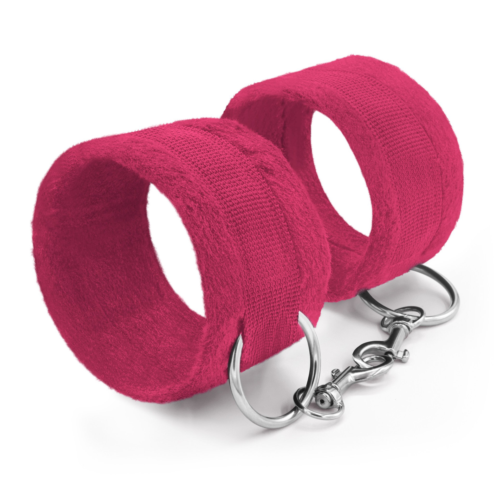 TOUGH LOVE VELCRO HANDCUFFS WITH EXTRA 40CM CHAIN CRUSHIOUS PINK - obrazek 5