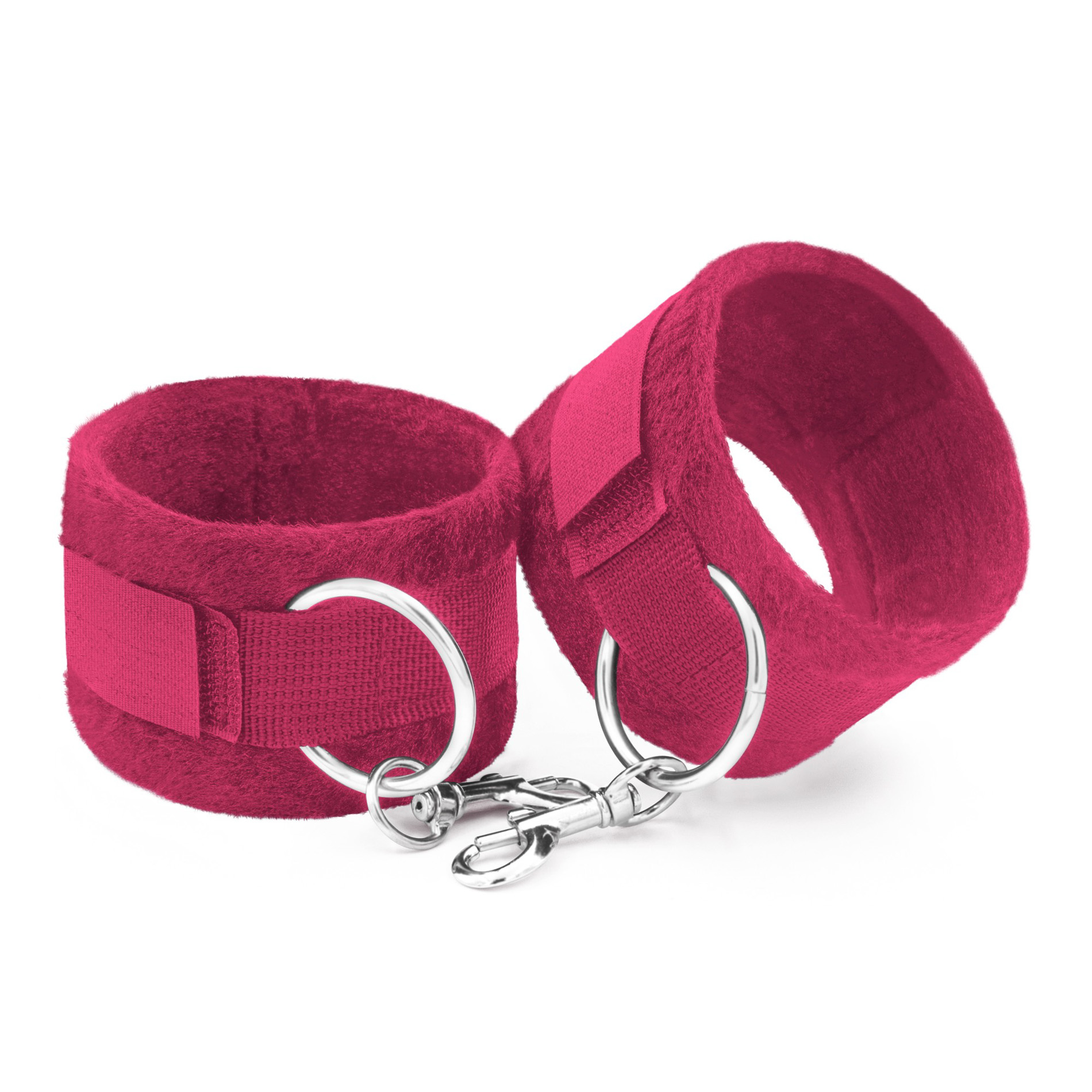 TOUGH LOVE VELCRO HANDCUFFS WITH EXTRA 40CM CHAIN CRUSHIOUS PINK - obrazek 3