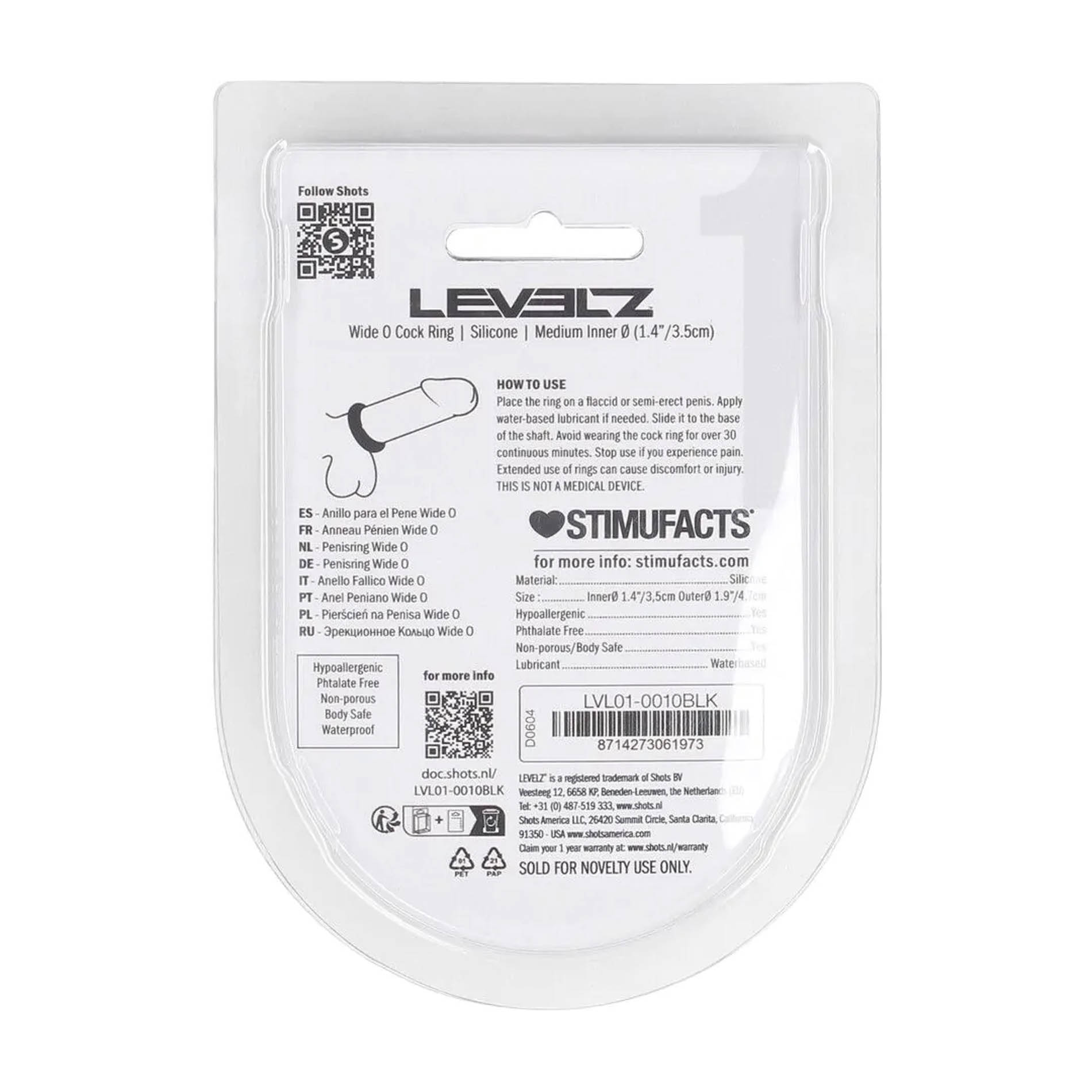 Wide O Silicone Cockring - M - 35mm - obrazek 2