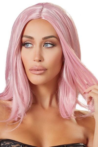 Wig, bob, pink