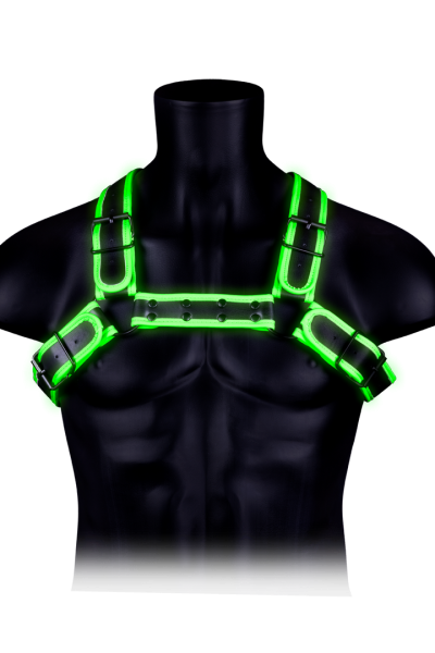 Bulldog Harness with Buckle – Glow in the Dark – S/M