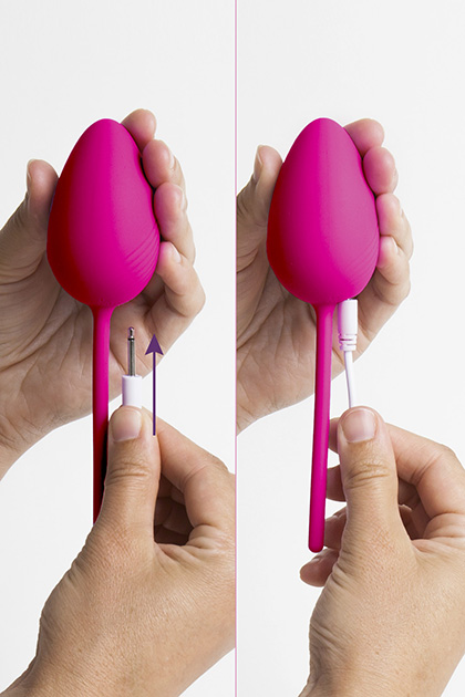 EGG VIBRATOR ODETTE - Cerise Pink - obrazek 3