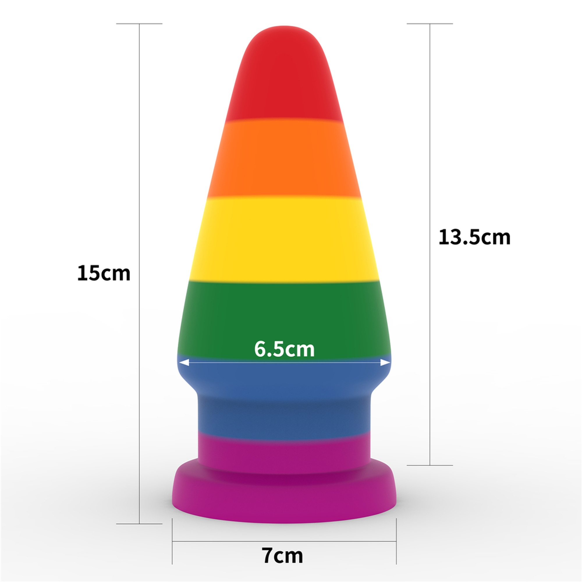 Prider Anal Plug 6" Colorful - obrazek 3
