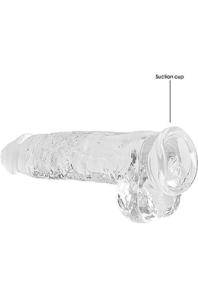 9″” / 23 cm Realistic Dildo With Balls – Transparent