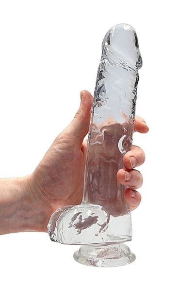 9″” / 23 cm Realistic Dildo With Balls – Transparent