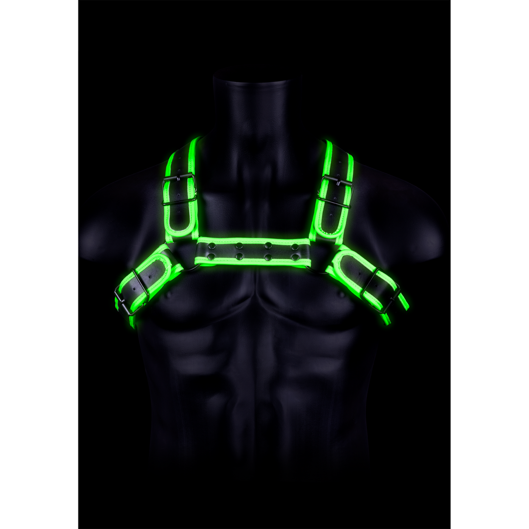 Bulldog Harness with Buckle - Glow in the Dark - S/M - obrazek 2