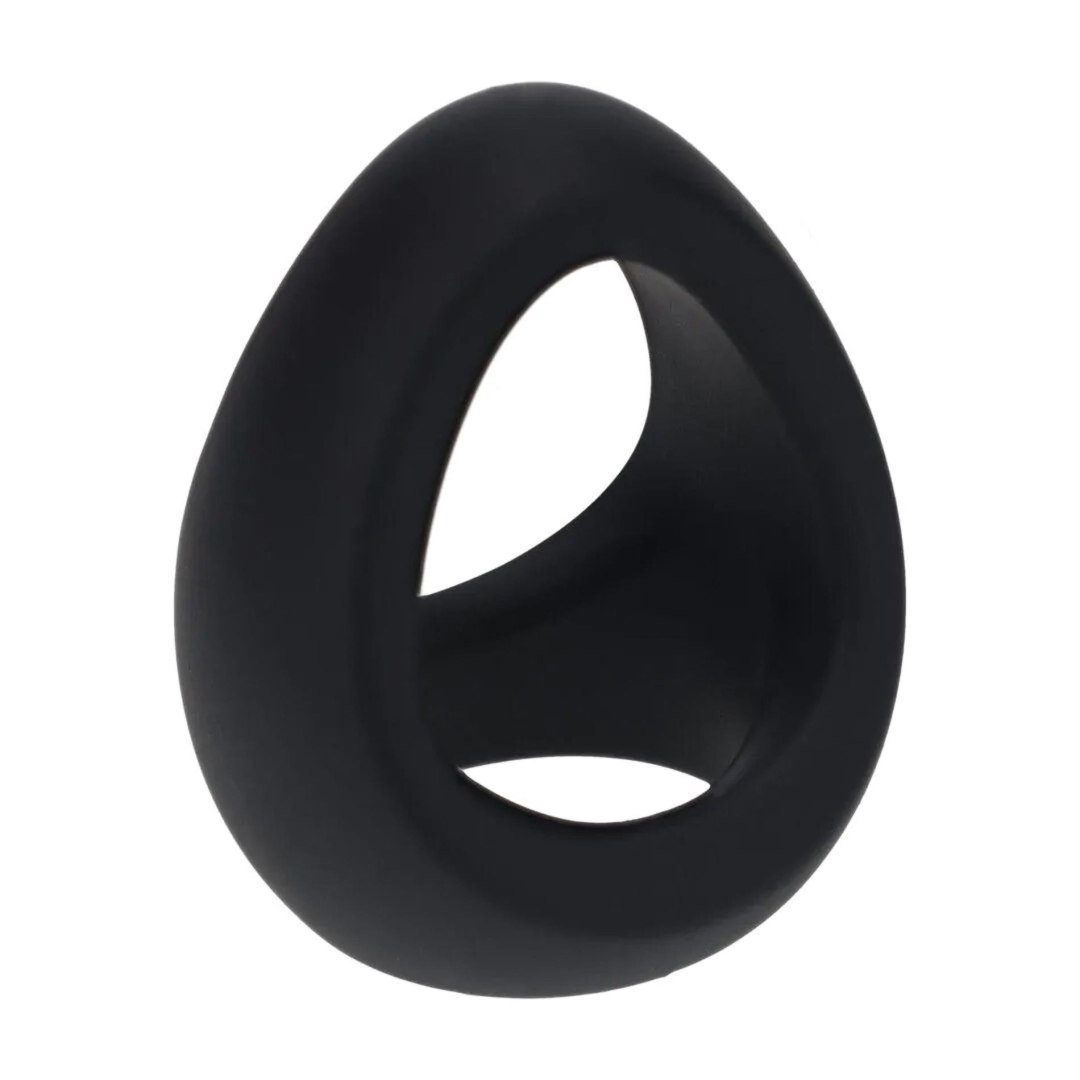 Soft Tri O Silicone Cockring – Black