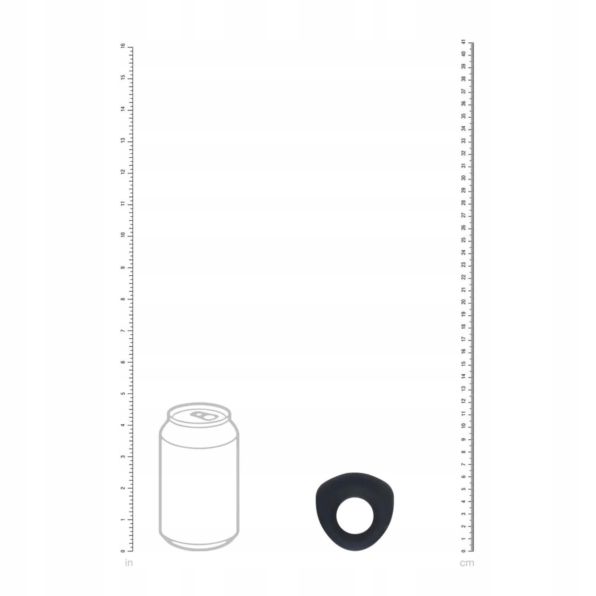 Sealed Liquid Silicone Vibrating Cockring - Black - obrazek 2