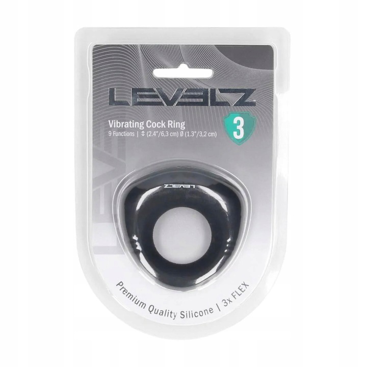 Sealed Liquid Silicone Vibrating Cockring - Black - obrazek 4