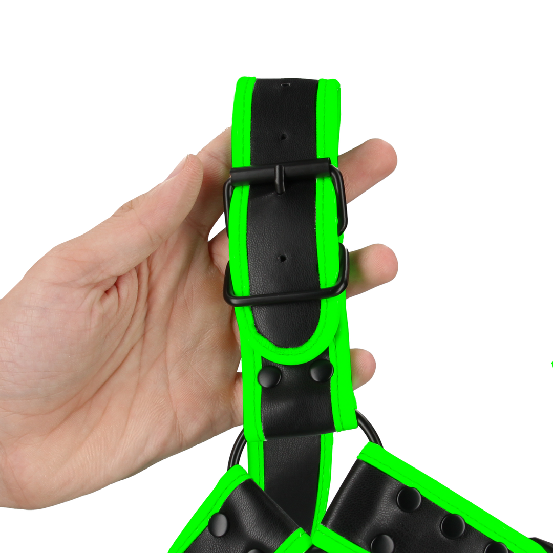 Bulldog Harness with Buckle - Glow in the Dark - S/M - obrazek 3