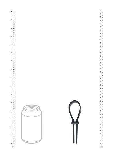 Wide Adjustable Silicone Lasso Cockring – 5mm – Black