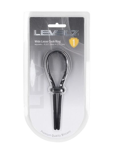 Wide Adjustable Silicone Lasso Cockring – 5mm – Black
