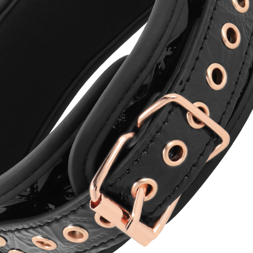 Ekskluzywna Obroża Neoprenowa z Łańcuszkami i Klipsami – BEGME Black Edition - obrazek 5