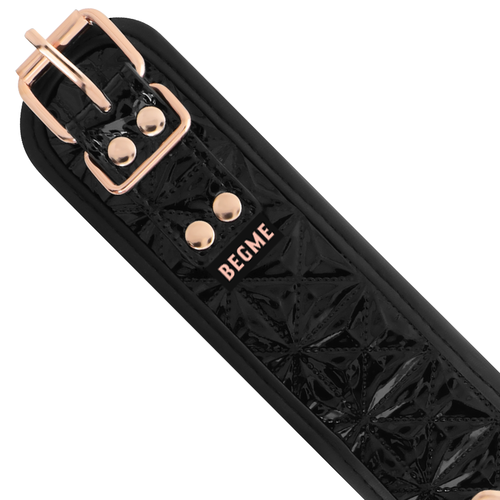 Ekskluzywna Obroża Neoprenowa z Łańcuszkami i Klipsami – BEGME Black Edition - obrazek 4