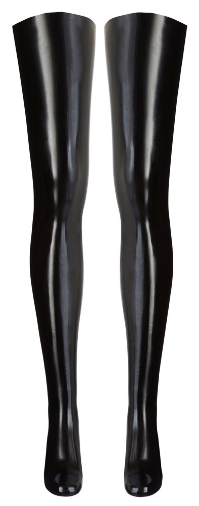 Latex Stockings black L/XL - obrazek 2