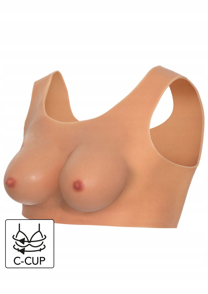 Gorset z Realistycznymi Piersiami Silikonowymi – Wearable Breasts Top (Miseczka C) - obrazek 6