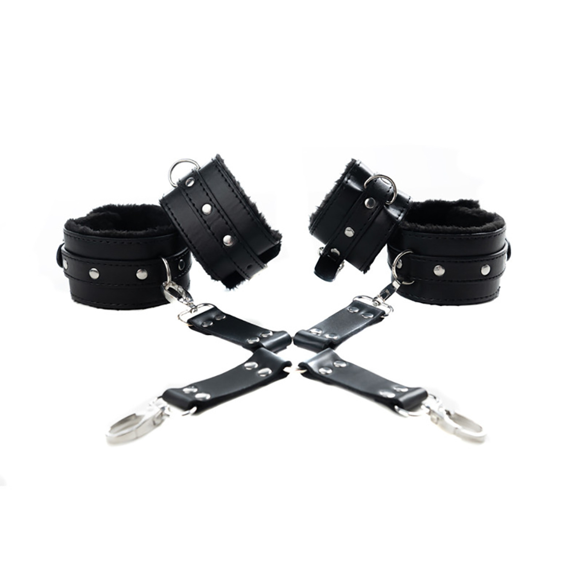 Black hogtie with comfy wrist and ankle cuffs - obrazek 4