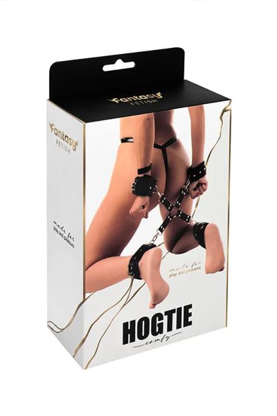 Black hogtie with comfy wrist and ankle cuffs
